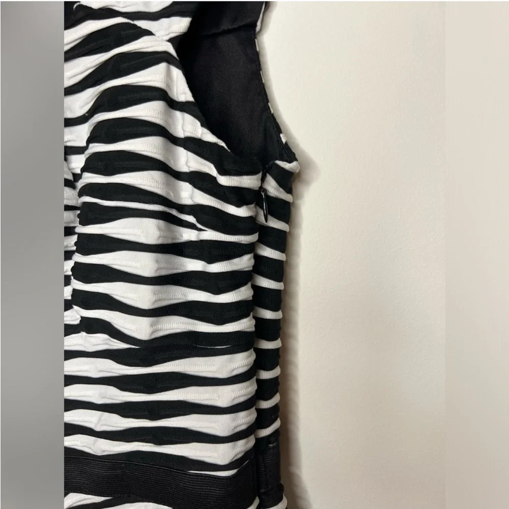 Betsey Johnson - Black and White Fit and Flare Dress - Size 8 - Picture 7 of 8